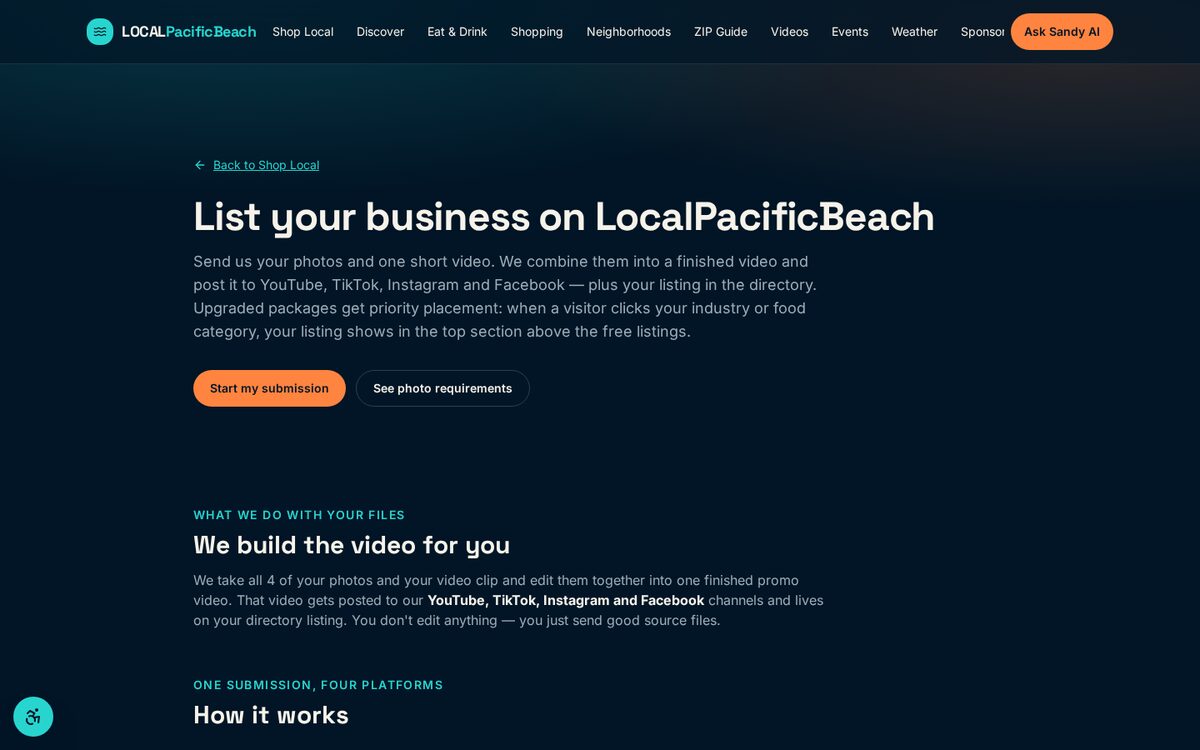 List your business page on LocalPacificBeach.com